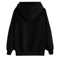 Zimski kaputi A-Lister Ženske jakne Rasprodaja ženska zimska majica s kapuljačom pulover vrhovi dugih rukava udobne bljeskalice Crna