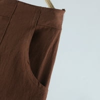 Ženske hlače sa suženim strukom sprijeda na kopčanje Ležerne hlače s džepovima Radne hlače Ženske hlače