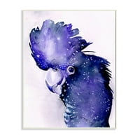 Stupell Industries Space Bird akvarel Purple Animal Slikanje zidne ploče Jennifer Paxton Parker, 10 15