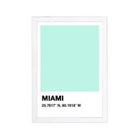 Wynwood Studio Cities and Skylines uokvireni zidne umjetničke otiske 'Miami Color Swatch' Sjedinjene Države gradovi kuća za dom -