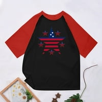 Majice za muškarce, majica s printom američke zastave za Dan neovisnosti, domoljubna majica, pulover s krpicama, majica s printom