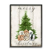Ilustracija za veselo božićno drvce u rustikalnom stilu od Deborah Braun, 24 30
