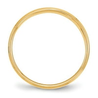 Prsten od žutog zlata, ravan, s stepenastim rubom, veličina 5