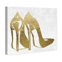 Avenue Avenue Moda i glam zidne umjetničke platnene cipele Zlatne i baršunaste potpetica - Zlato, sivo