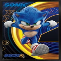 Jež Sonic-poster na zidu Sonic, uokviren 14.725 22.375
