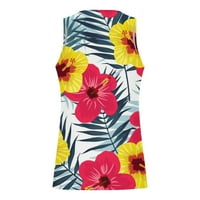 + Rasprodaja muških majica kratkih rukava novi ležerni muški ljetni havajski kamizol s cvjetnim printom sportska majica bez rukava
