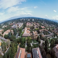 Pogled iz ptičje perspektive na Sveučilište Stanford, Stanford, Kalifornija, SAD tiskanje plakata