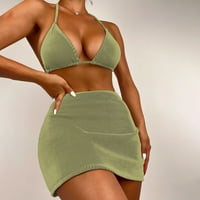 / Rasprodaja ženski Tankini kupaći kostimi topovi ženski seksi trodijelni set odjeće za plažu s prorezom s visokim strukom