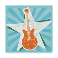 Zaštitni znak likovne umjetnosti 'gitara plava' platna umjetnost Johna W. Golden