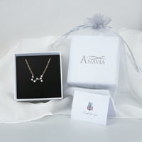 Anavia Zodiac ogrlica rođendanske poklone za djevojku - kristalna ogrlica od nehrđajućeg čelika - Zodikalni nakit za žene [Rose Gold,