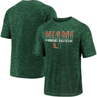 Muški fanatici markirani Green Miami uragani izblijede Raglan Space-Boye majica