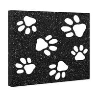 Wynwood Studio životinje zidne umjetničko platno ispisuje pse i štenad šape - crno, bijelo
