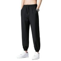 Muške ljetne hlače koje se brzo suše, elastični pojas, džepovi na vezicama, sportske jednobojne mekane tanke ljetne hlače, muška