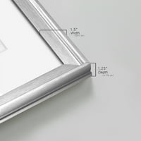 Wexford Home Chunky Sažetak I Premium Framed Print, 22.5 30.5 - spreman za objesiti, srebro