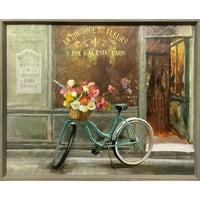 Kristalna umjetnička galerija francuska biciklista uokvirena zidna umjetnička dekor digitalna veličina ispisa 28 22