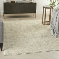 Kućni tepih od 4' 6' Bež Sive boje sa svestranim dizajnom