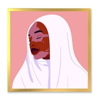 DesignArt 'Lijepa sažetak nasmiješena afro Afrikanka s vitiligo' marokanskim uokvirenim umjetničkim printom