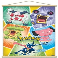 Zidni plakat animacijske grupe Pokemon s magnetskim okvirom, 22.375 34