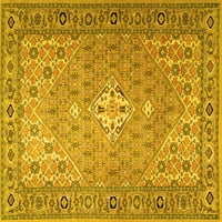 Tradicionalni pravokutni perzijski tepisi u žutoj boji, 5' 8', koji se mogu prati u stroju tvrtke
