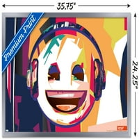 Zidni poster s emoji slušalicama, 22.375 34