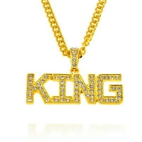 Ogrlice i privjesci novi hip hop privjesak, europski i američki trend, Muška ogrlica s natpisom kralj