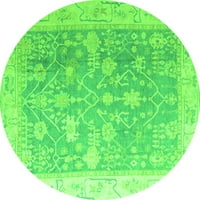 Tradicionalne prostirke za sobe u orijentalnom stilu zelene boje, promjera 5 inča