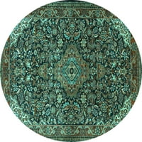 Tradicionalni tepisi u tirkizno plavoj boji, promjera 7 inča