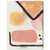 Wynwood Studio Abstract Wall Art Canvas Otisci Uvjerite svog ljubavnika boja - narančasta, crna