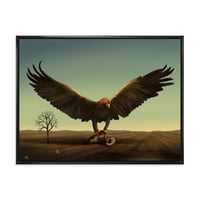 DesignArt 'Otvorena krila Roc Bird in Wild' Farmhouse uokvirena platna zidna umjetnička tiska
