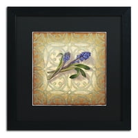 Zaštitni znak likovna umjetnost 'Purple Hyacinth' crna uokvirena umjetnost Rachel Paxton
