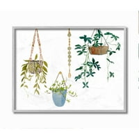 Viseća biljka vinova loza moderno zelenilo uokvireni akvarel dizajn zidne umjetnosti Melissa Vang, 11 14
