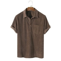 Muška Casual majica od baršuna u donjem rublju, bluza s ovratnikom, košulje kratkih rukava, bluza