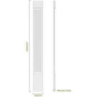 5 W 102 H 2 P Podignuta ploča PVC Pilaster W Standard Capital & Base