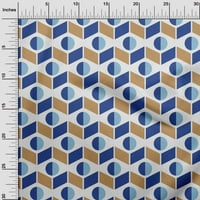 Obična Rajonska Šifonska Tkanina srednje plave boje, Materijal za šivanje s geometrijskim uzorkom, tkanina širine dvorišta