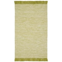Jednobojni tkani pamučni tepih od zelene masline, 3' 5'