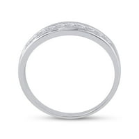 10k Princezin dijamantni zaručnički prsten od bijelog zlata u jednom redu