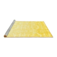 Moderni četverokutni tepisi u perilici rublja, Jednobojni žuti, površine 6 četvornih metara