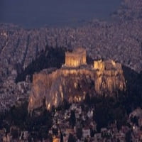 Atenska Akropola, Atena, Atika, Grčka tiskanje plakata