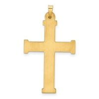 Privjesak u obliku šupljeg latinskog križa u karatnom žutom zlatu u netaknutom zlatu s kabelskim lancem