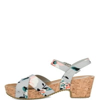 Tvrtka Brinli. Ženske sandale na platformi s križnim remenima