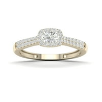 1 3CT TDW Dijamant 10K žutog zlatnog jastuka Halo zaručnički prsten