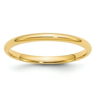 lagani zaručnički prsten od žutog zlata 14k udobno pristaje, veličine 13. CFL020