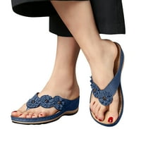 Ženske sandale sa zatvorenim prstima za žene s remenom za gležanj espadrile s gumenim potplatom ljetne sandale na klin