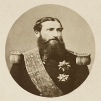 Leopold Od Menija. Kralj Belgijanaca, 1865-1909. Izvorna fotografija s posjetiteljske karte, 1865. Ispis plakata od