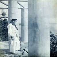 Dan: Meinard Bijela, 1914. Portret Meinarda Bijelog U Mornarskom Odijelu. Fotografija dana F. Hollanda, 1914. Ispis plakata od