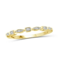 Jewelersclub Dijamantni prstenovi za žene-nakit za bijeli dijamantni prsten-karata za žene-14K Zlatni trake za žene-prsten od Jewelersclub