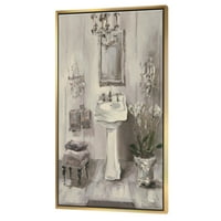 DesignArt 'francuska kupaonica Vintage II' Tradicionalna kupaonica uokvirena platna