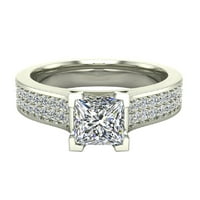 Zaručnički prstenovi s dijamantnim dijamantima za žene dijamantni prsten s dijamantnim rezom od 1. 14k bijelo zlato