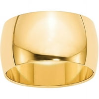 Prsten od žutog zlata polukružnog oblika od primarnog karatnog zlata, veličine 12,5