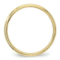 Polukružni prsten od primarnog zlata s finim zrnatim žutim karatnim zlatom, veličina 7